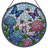 7.8"H Butterfly Flower Stained Glass Window Panel-896515680