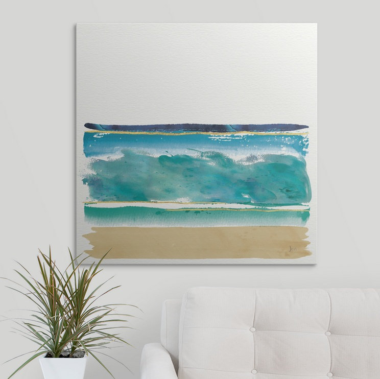« par the sea ii » par jess aiken, reproduction d’art, H 35 po x l 35 po x P 1,5 po, Toile