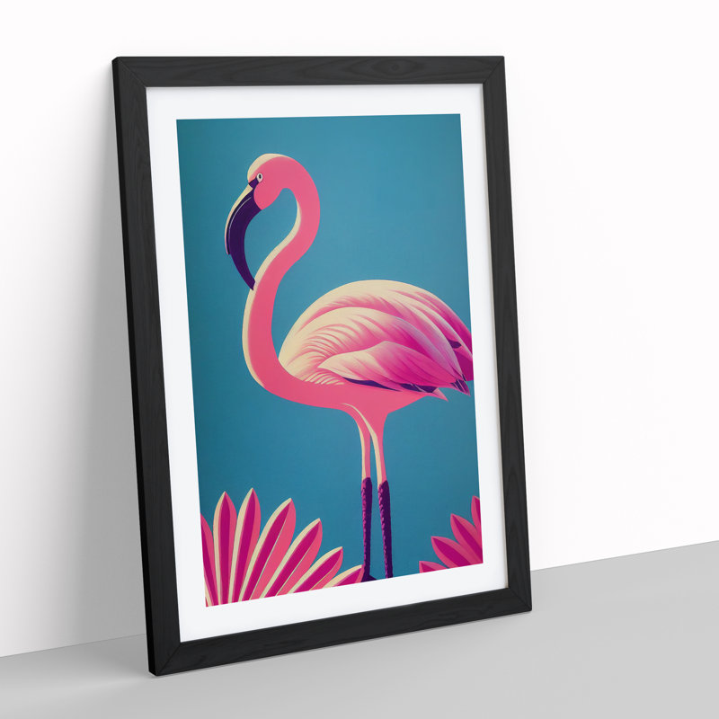 Opulent Flamingo - Framed Print, Black, 34cm H x 25cm W x 2cm D