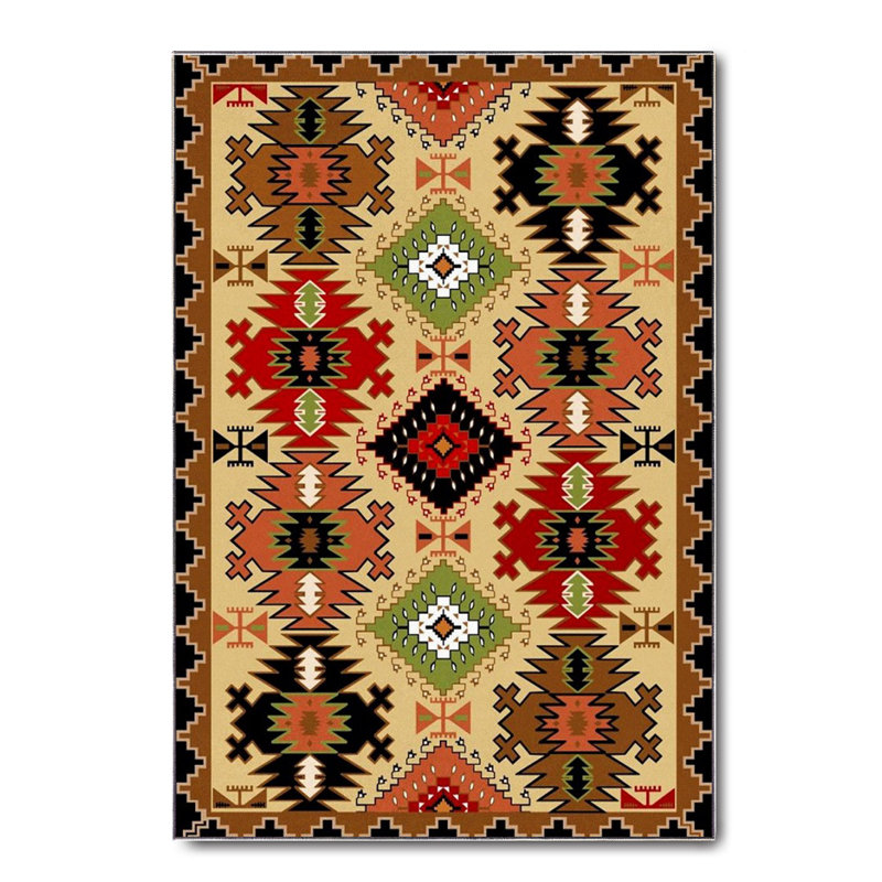 Tapis en coton Taniya, Rectangle 2 pi 7 po x 3 pi 11 po