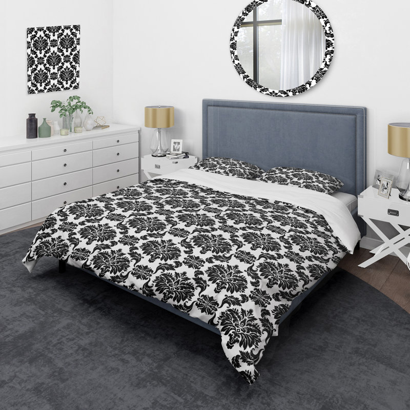 Ensemble de housse de couette en microfibre brun / blanc 3 pièces, Housse de couette simple + 1 taie décorative stan