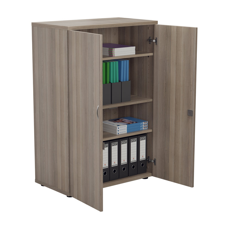 Buariki 2 -Door Storage Cabinet, Grey Oak