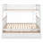 Full-Size Over Full-Size Convertible Bunk Bed with Drawers Solid Pine Construction White-Toned