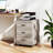 3 Drawer File Cabinet with Lock and Wheels, Grey Wood Grain