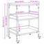 Kitchen Trolley Sonoma Oak Engineered Wood Modern Food Cart Mobile Unit
