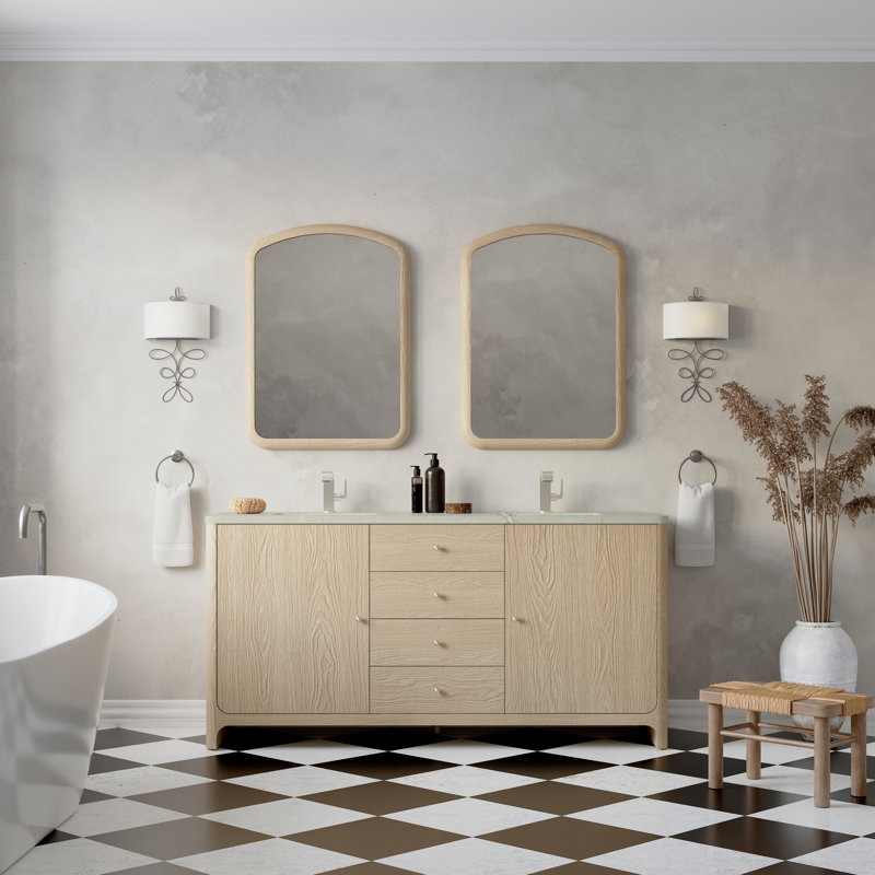 Gracyn 71.75'' W Double Vanity, Coastal Driftwood, Victorian Silver