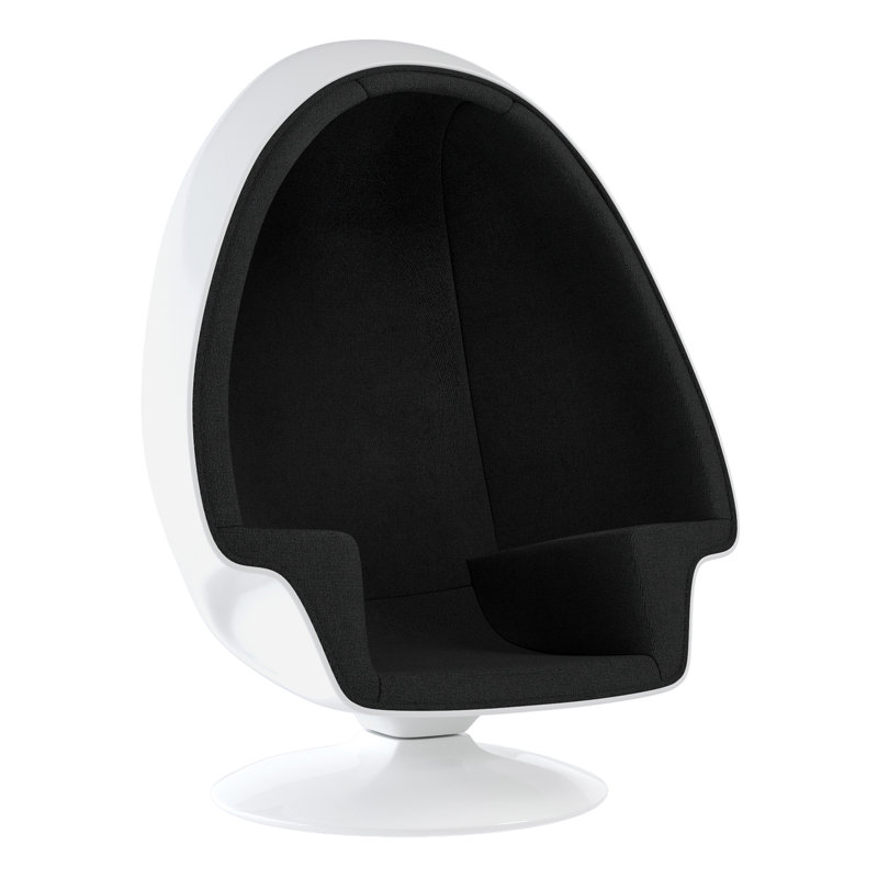 Modholic Alpha Egg Chair & Ottoman, Black