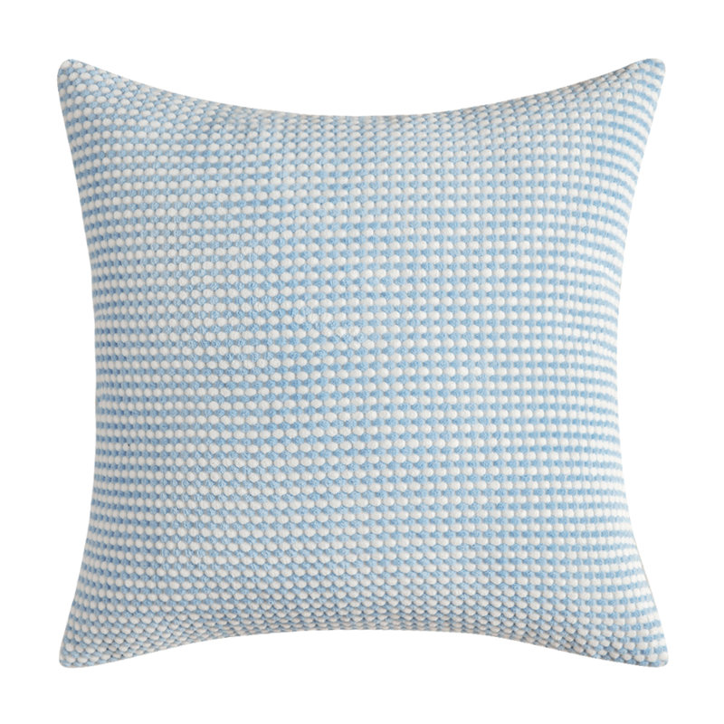 Geometric Cotton Blend Reversible Throw Pillow, Light Blue, 14"H x 20"W, Pillow Cover Only - No Insert