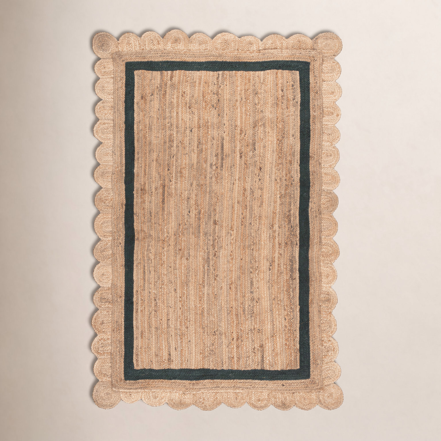 Inaki Hand-Woven Geometric Jute Rug, Rectangle 4' x 6'
