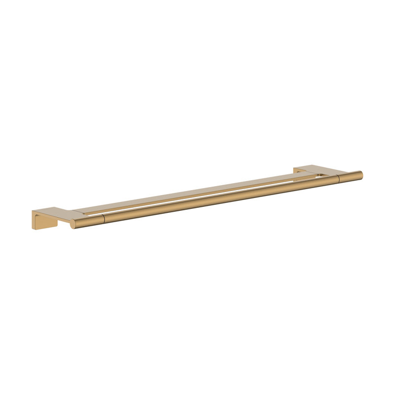 Porte-serviettes double en bronze brossé hansgrohe AddStoris S, Brushed Bronze