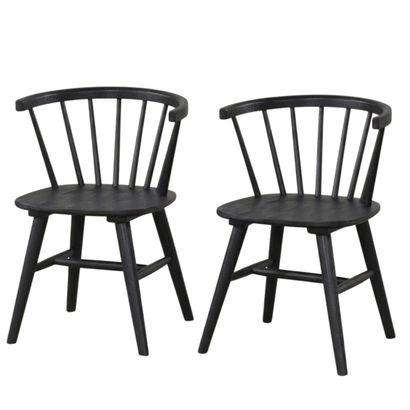 Ensemble de 2 chaises d'appoint noires Coleman, Noir