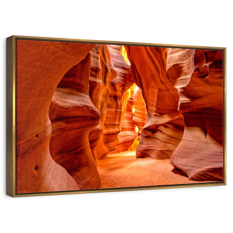 Canyon ensoleillé en Arizona, Cadre flottant doré, 25 po x 17 po