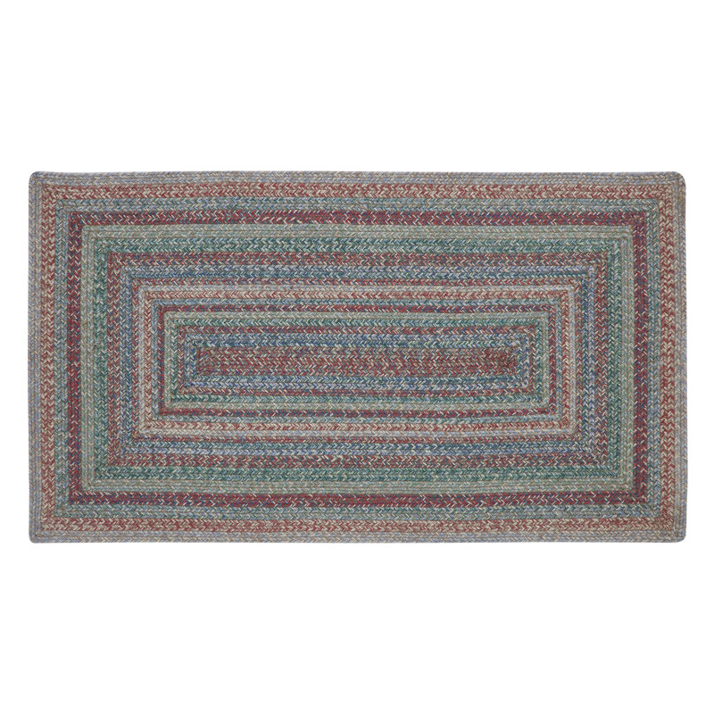Tapis vert tressé à la main Madiana, Rectangle 2 pi 3 po x 4 pi