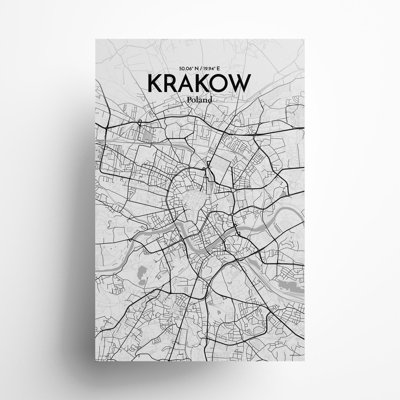 «Krakow City Map», impression de luxe