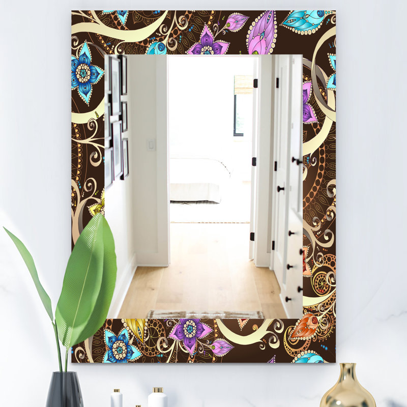 Miroir de salle de bain / meuble éclectique Obsidian Bloom 17, H 39,4 po x l 29,5 po