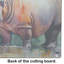 Hippopotamus Glass Cutting Board Large