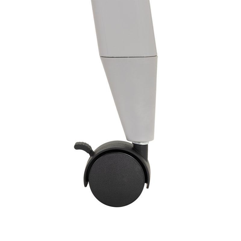 Table mobile trapézoïdale arrondie - travail d'équipe interactif et polyvalent, Gris