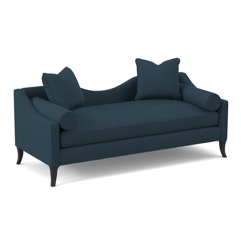 Chaise longue Audrey, Ébène rétro, Mélange de polyester Margaret Lagoon