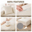 Modern Oversized 262cm Boneless Corner Sofa L-Shaped Chenille Sofa With Storage Pockets-131208777-138914514