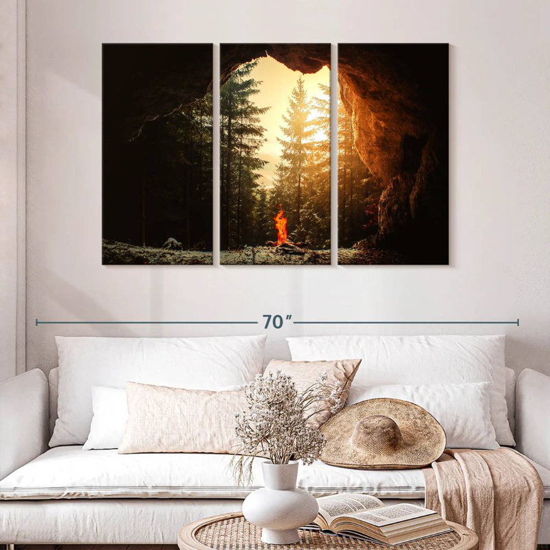 Alvord Forest Cave Campfire, 32" H x 50" W