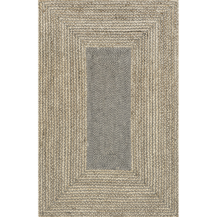 Pantanella Handmade Braided Jute/Wool Brown Rug