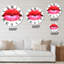 Abstrait femme rouge lèvres - horloge murale moderne-93601908