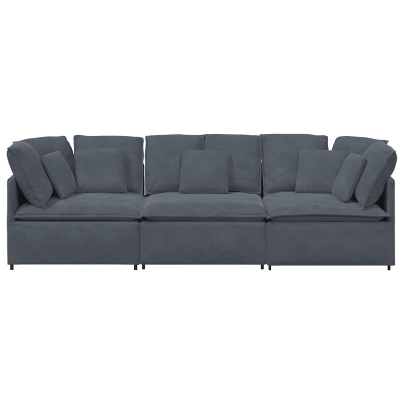  Canapé modulaire en velours gris foncé
