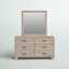Commode 6 tiroirs avec miroir Beckville