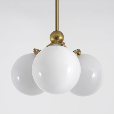 Lumora 3-Light Dimmable Glass Globe Pendant