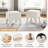Modern Boucle Upholstered Ottoman, Shoe Changing Footrest, Makeup Stool(Set Of 2)-482079476