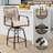 Outdoor Bar Stools Set Of 2, Patio Swivel Bar Height Rattan Bar Stools, Patio Wicker Bar Swivel Chairs With Cushion, Outdoor Pool Bar Chairs For Backyard Garden Balcony W /360 Rotation