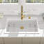 Beslend 33" L x 22" W Granite Drop in Kitchen Sink White-126634191