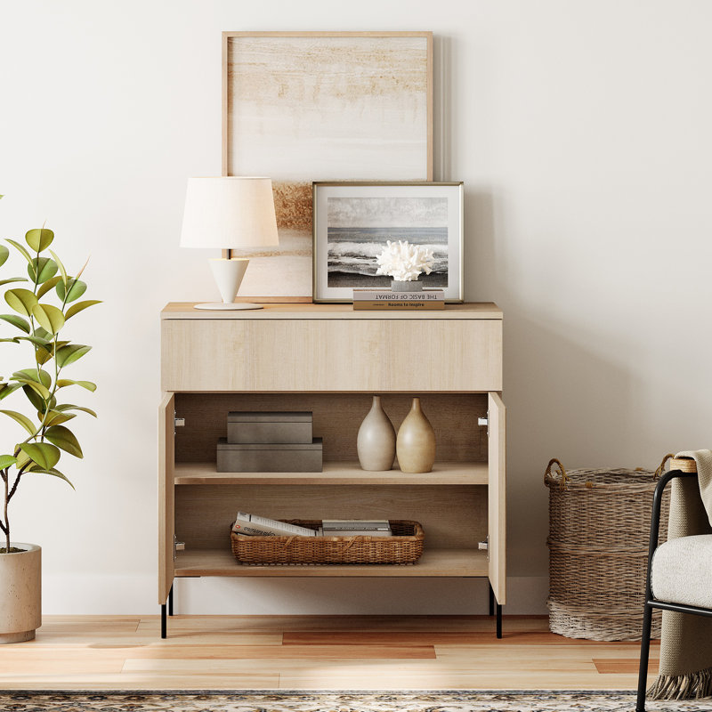Commode pour enfant en roseau 31,5 po avec tiroir Union, Beige