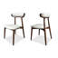 Chaise d'appoint à lattes blanches (ensemble de 2)
