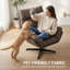 Faux Leather Swivel Accent Chair-725174865