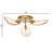 Pria 24"W Gold Leaf Shade Ceiling Light