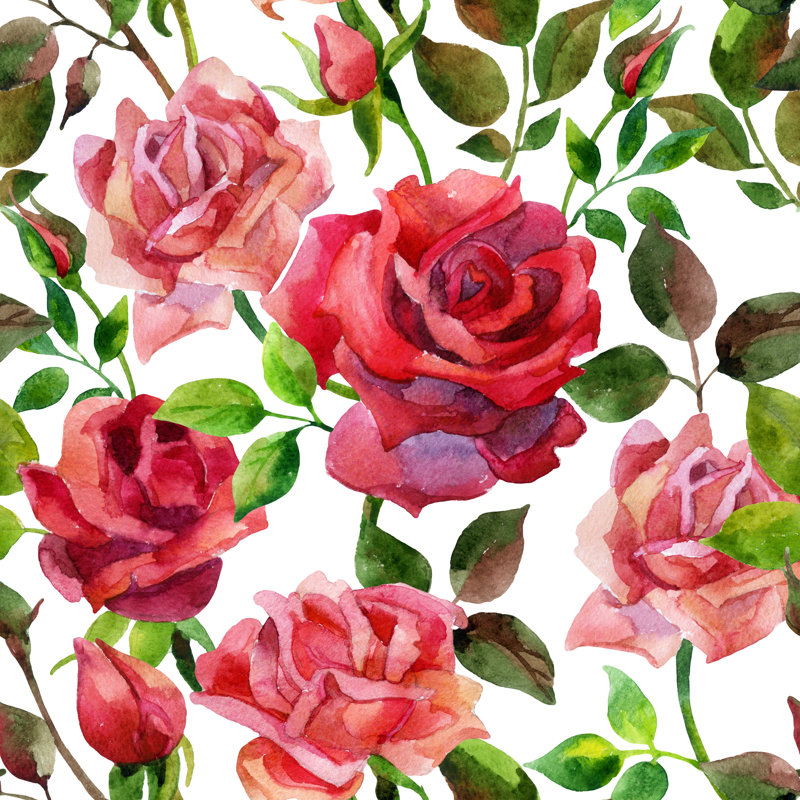 Roses rouges par Tanya Syrytsyna, H 30 po x l 30 po