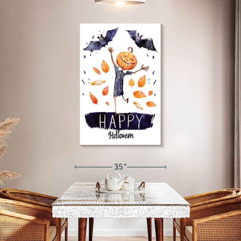 Citrouille d'Halloween Lelend Happy, H 48 po x l 32 po