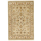 High-Quality Hand-Knotted Grey And Ivory Area Rug