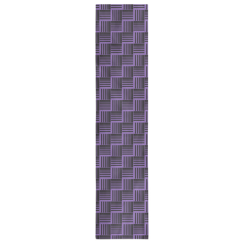 Fractured Stripes Table Runner, 16" x 72", Rich Purple