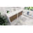 Marche 83.4 " W Free Standing Wall Mounted Single Double Vanity Bathroom Vanity With Acrylic Top-486424862-485767067