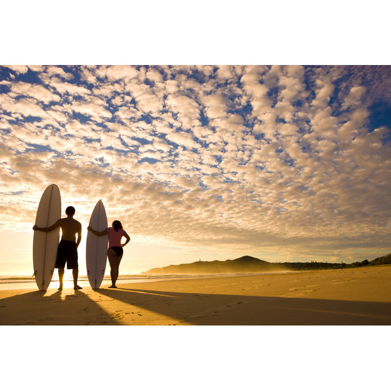 Sunrise Surfers, 30cm H x 46cm W