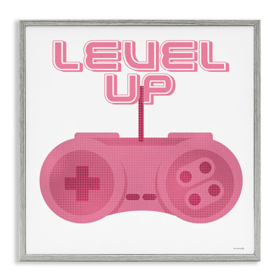 Giclée encadrée «Girl Gamer» rose, design par Yass Naffas Designs