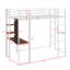 Lit mezzanine simple en métal avec 2 tablettes et un bureau-662005120