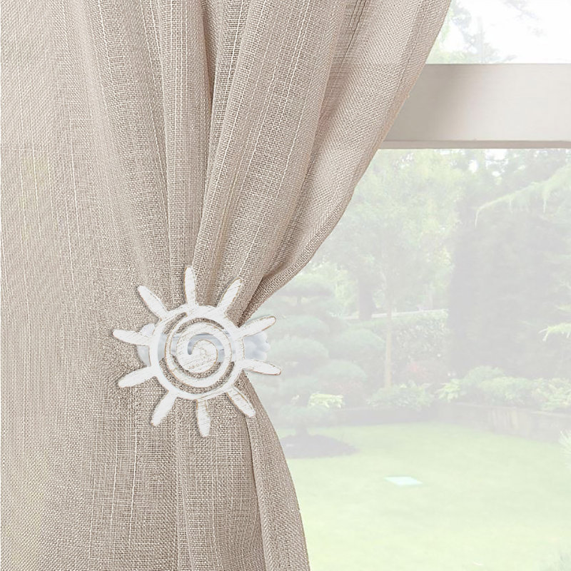 Helios Curtain Tieback, White/Gold