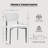 Sherpa Fabric Upholstered Dining chair, Side Chair With Backrest For Dining Room,Kitchen,Living Room,White-2051740468