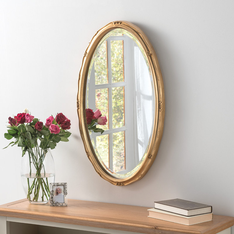 Ducharme Flat Wall Mirror, Gold