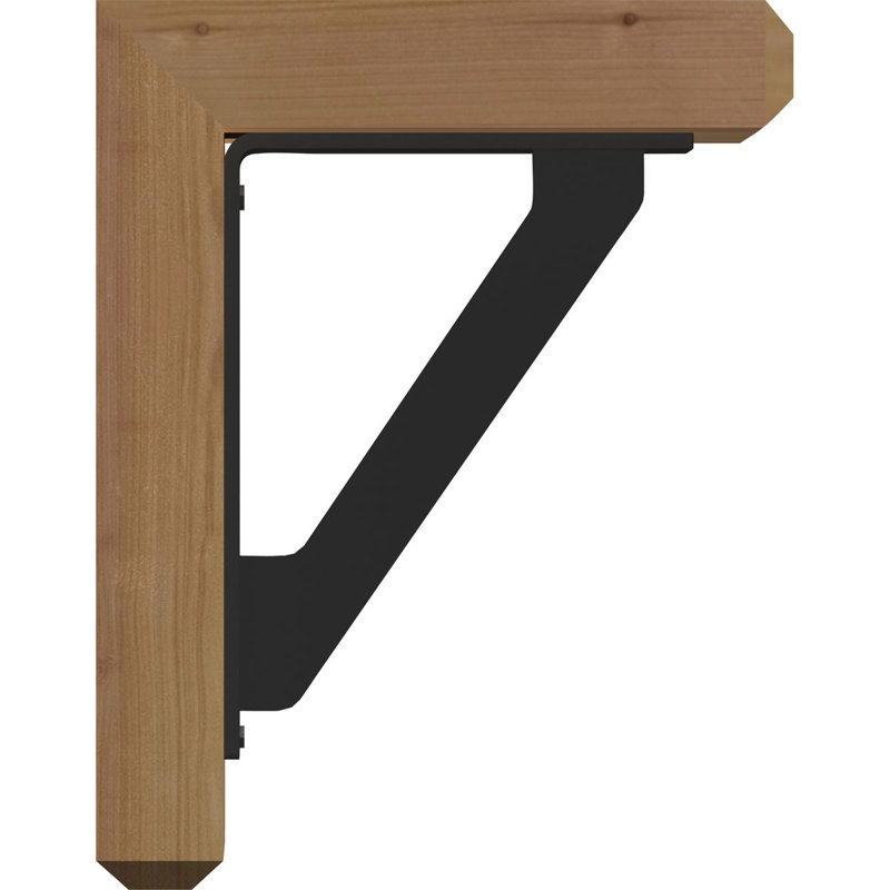 Support de fer simple 4 po Craftsman, H 12 po x P 9 1/2 po, Cèdre rouge de l'Ouest l 4 po x T 2 po (sciage br