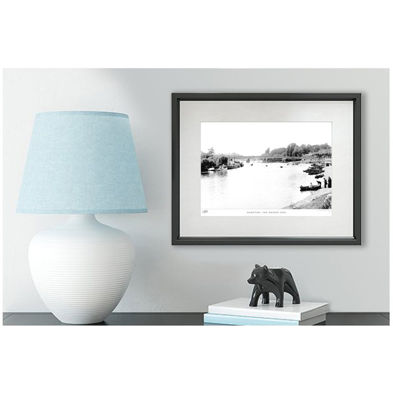 Hampton, The Bridge 1890 by Francis Frith - Single Picture Frame Print, 28cm H x 36cm W x 2.3cm D