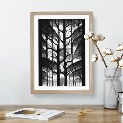 Monochrome Forest - Framed Print